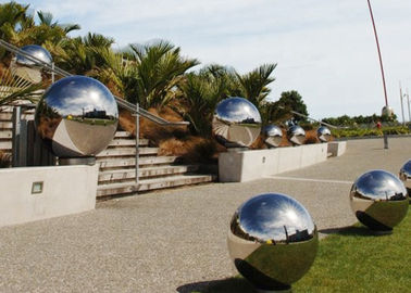 Mirror Polished Large Outdoor Stainless Steel Sculpture Spheres Garden Use