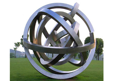 China Outdoor Metal Sphere Large Modern Stainless Steel Sculpture Garden Art Sculpture supplier