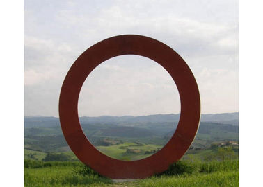 China Contemporary Metal Art Corten Steel Ring Sculpture Forging And Casting Technique supplier