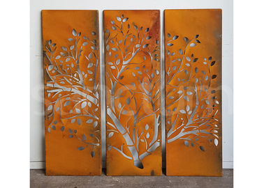 China Reliable Outdoor Metal Sculpture Wall Art Rusty Corten Steel Screens / Panels supplier