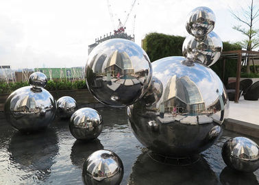 China Custom Made Mirror Polished Modern Stainless Steel Sculpture 316 Hollow Ball supplier