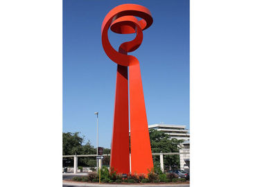Outside Large Contemporary Painted Sculpture Stainless Steel Corrosion Stability