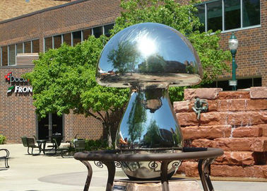 China Mirror Polished Mushroom Famous Modern Art Sculptures Outdoor Garden Decor supplier