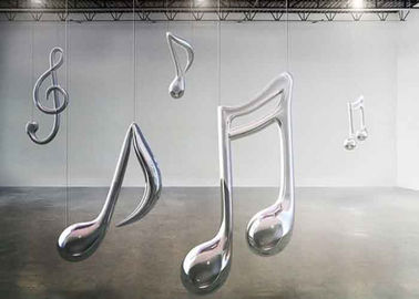 China Mirror Polished Stainless Steel Outdoor Sculpture Music Note Sculpture supplier