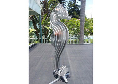 China Modern Outdoor Stainless Steel Sculpture Seahorse Sculpture Matt Finish supplier