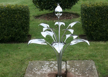China Modern Outdoor Art Stainless Steel Sculpture Fabrication Garden Flower Sculpture supplier