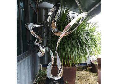 China 80cm Abstract Polished Stainless Steel Sculpture In Stock Wangstone Design supplier