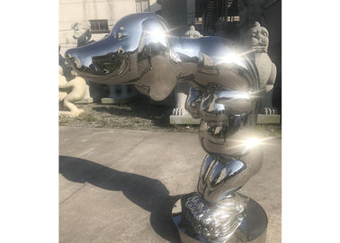 China Decoration Metal Steel Dog Sculpture, Stainless Steel Dog Sculpture supplier