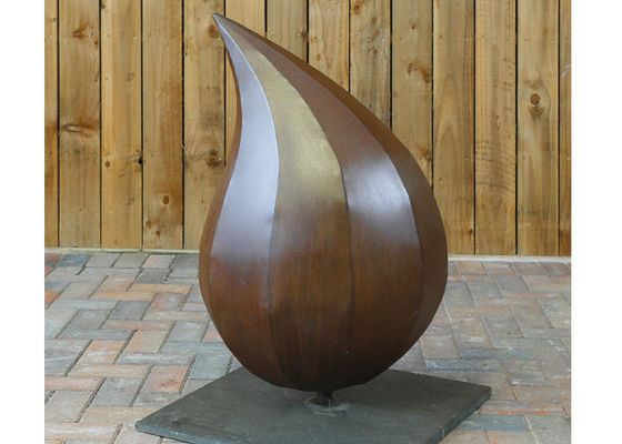 China Modern Corten Steel Decorative Water Drop Sculpture Custom Size supplier