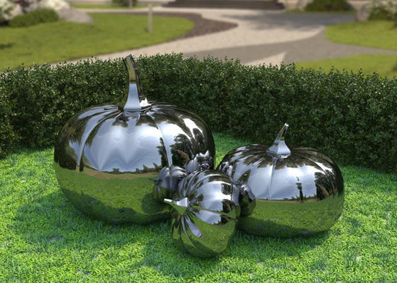 Outdoor Decoration Custom Art Stainless Steel Pumpkin Sculpture