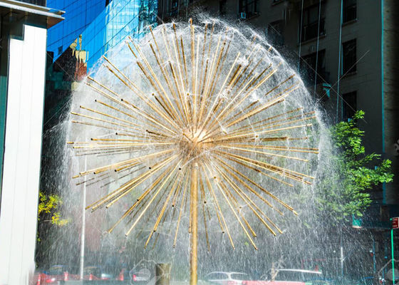 China Urban Landscape Outdoor Waterfall Stainless Steel Dandelion Fountain supplier