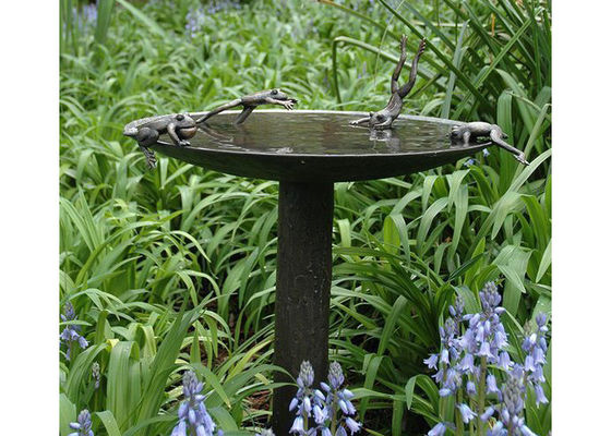 China Casting Frog Bath Bowl Antique Imitation Bronze Garden Sculptures supplier