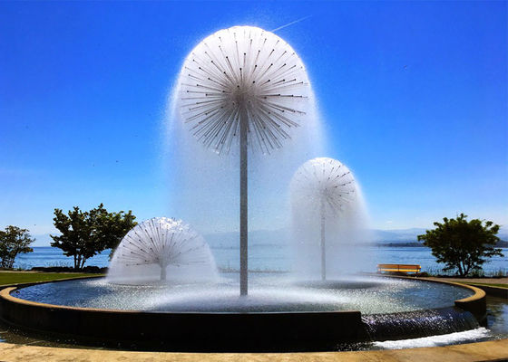 China 2M High Brushed Stainless Steel 316L Dandelion Fountain supplier