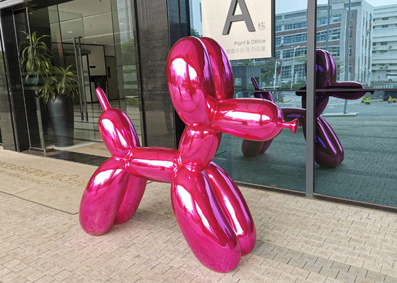 China 150cm High Nano Coating Stainless Steel Balloon Dog Sculpture supplier