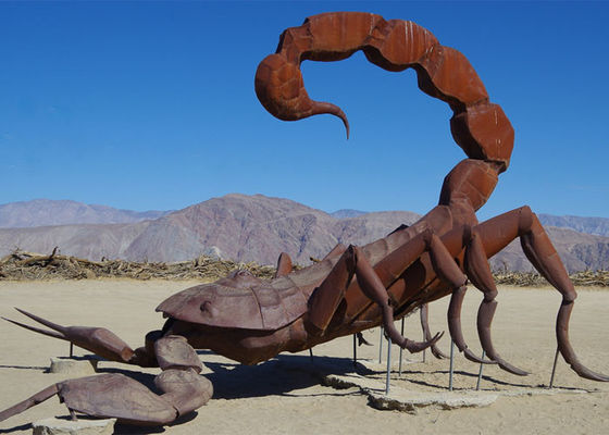 Outdoor Landscape Corten Steel Colossal Scorpion Sculpture