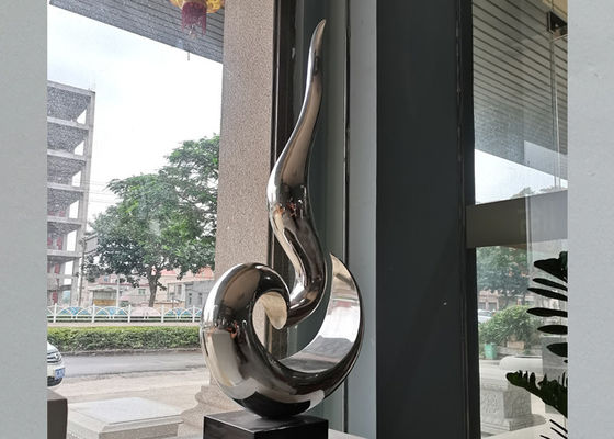 Contemporary Polished Stainless Steel Sculpture OEM For Home Decoration