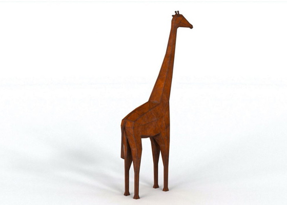 China 300cm Height Corten Steel Life Size Giraffe Sculpture For Garden Decoration supplier