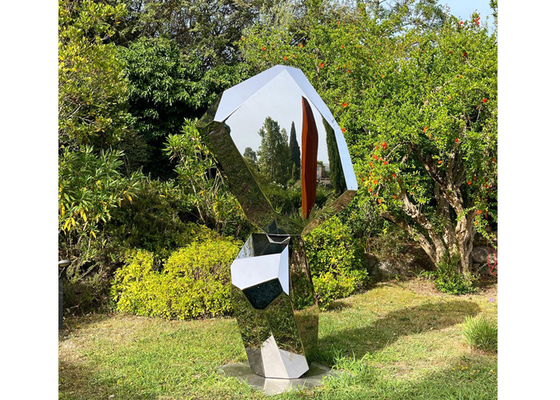 Metal Landscape Modern Stainless Steel Polished Abstract Art Sculpture