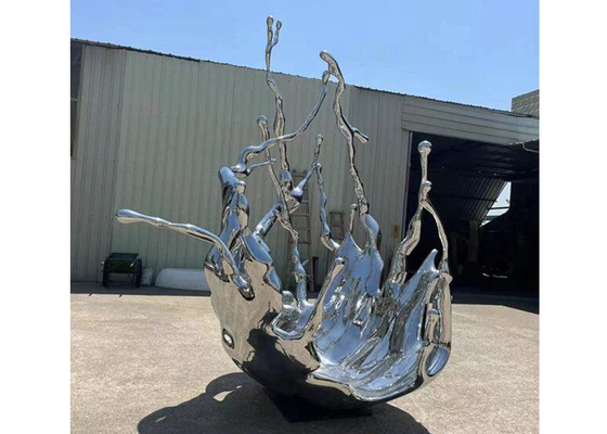 Creative Garden Stainless Steel Wave Sculpture With Regular Size 150 Tall