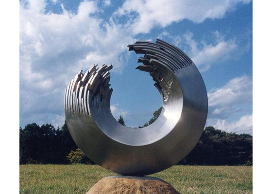 Custom Size Modern Garden Metal Art Stainless Steel Circle Sculpture