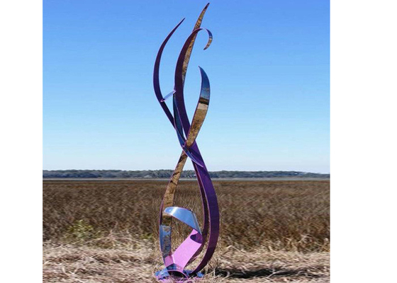 Modern Metal Art Stainless Steel Ribbon Sculpture Custom Size