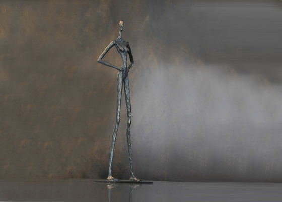 Contemporary Female Mannequin Bronze Statue For Outdoor Public Decorative