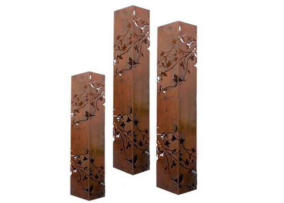 Custom Size Rusted Metal Art Garden Corten Steel Lantern
