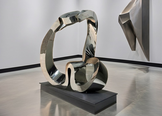 Modern Stainless Steel Abstract Metal Art Sculpture Outdoor / Interior Garden Decoration Custom Welding