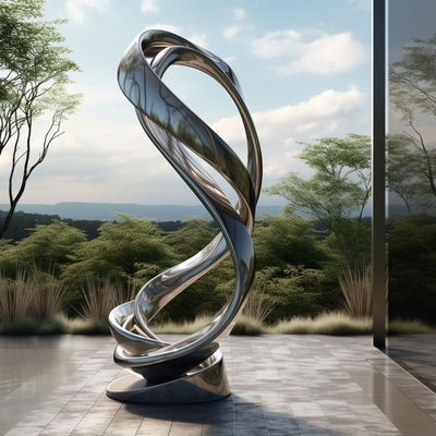 Forgotten Memories Polished Stainless Steel Sculpture for Public Parks
