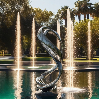 Forgotten Memories Polished Stainless Steel Sculpture for Public Parks