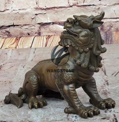 Classic Decorative Chinese Lion Statue Bronze Foo Dog Animal Sculpture Ornaments