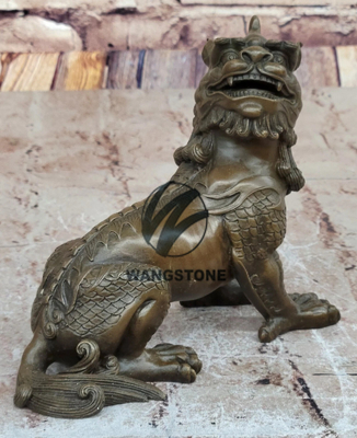 Classic Decorative Chinese Lion Statue Bronze Foo Dog Animal Sculpture Ornaments