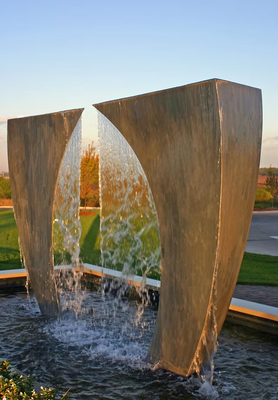 Decorative Outdoor Garden Water Fountain Stainless Steel Sculpture