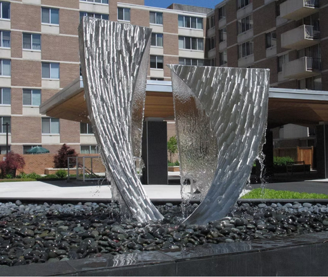 Decorative Outdoor Garden Water Fountain Stainless Steel Sculpture