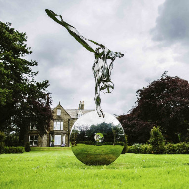 Hotel Lobby House Decor Source Factory Custom Stainless Steel Figurative Sculpture Statue