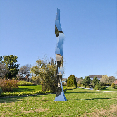 Good price Custom Polished Modern Art Geometric Garden Stainless Steel Outdoor Sculpture online