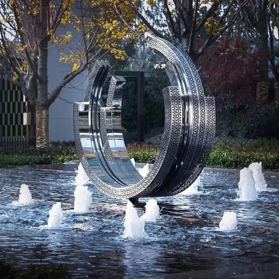 Large Size Metal Stainless Steel Morning Glory Water Fountain Sculpture