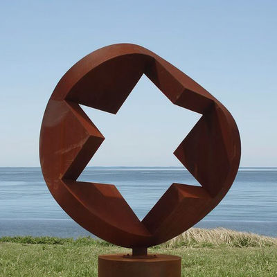 Good price Custom Outdoor Weathering Steel Geometric Star Sculpture by Professional Sculpture Manufacturer online