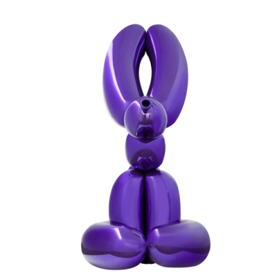 Good price Custom Commercial Sculpture Purple Balloon Bunny Fiberglass Sculpture online