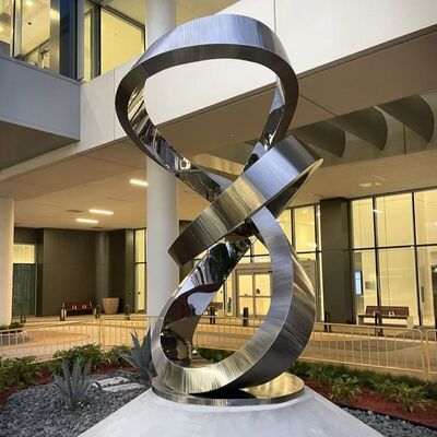 Good price Ribbon Custom Landscape Modern Stainless Steel Statue Metal Sculpture for Home Decor Artwork online