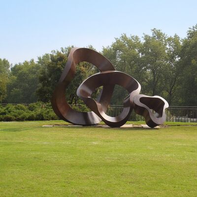 Good price Large Abstract Metal Garden Landscape Sculpture Corten Steel Art Installation online