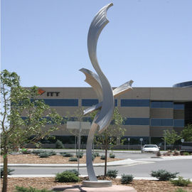 Painted Finish Stainless Steel Sculpture Garden Art Decoration Modern Style