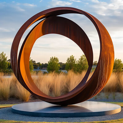 Good price Custom Outdoor Or Garden Decoration Corten Steel Rings online