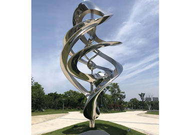 Custom Modern Metal Outdoor Art Sculpture Stainless Steel Mirror Polished For Garden