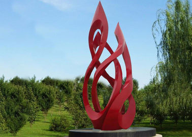 5m Large Outdoor Metal Red Painted Stainless Steel Sculpture