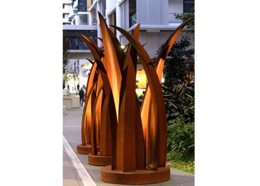 Contemporary Rusty Welding Garden Corten Steel Leaf Sculpture