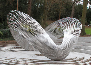 Large Modern Public Art Stainless Steel Wire Sculpture for Park
