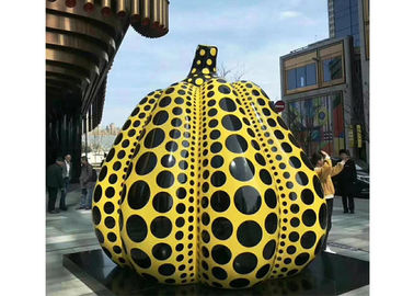 Giant Stainless Steel Outdoor Painted Pumpkin Sculpture for Urban Landscape