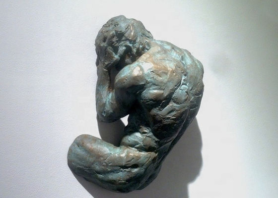 Life Size Wall Art Decor Patina Cast Bronze Man Statue