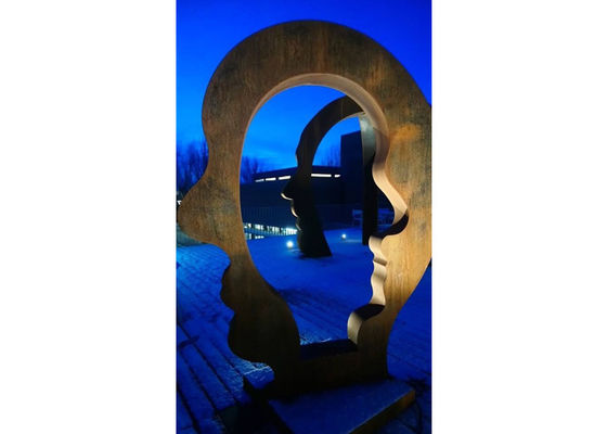 Large Corten Steel Metal Garden Face Art Sculpture for Outdoor